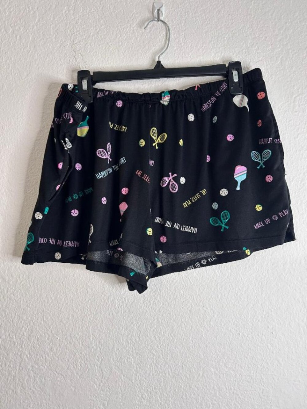 2 Piece Short and Tank Pajama Set "Racquet Club" Women's size XL Joyspun - Picture 3 of 4